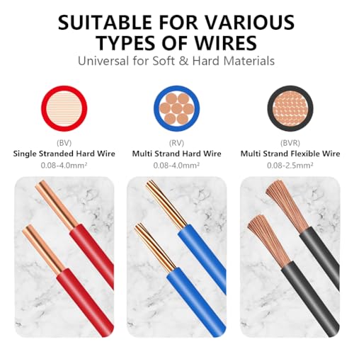 Image of Serplex 250 Pcs Copper Wire Terminal Connectors with Heat Shrink Tubes Multi-Size Wire Terminal Set (1.5-6 mm Dia) for Electrical Wiring, Secure Crimping & Durable Insulation