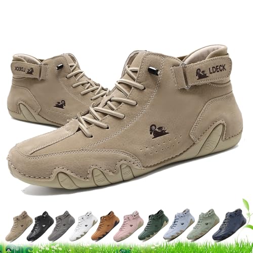 LOVEWLVNCL Vogldeck - Zapatos ortopédicos Impermeables y Transpirables for Hombre y Mujer - Botas Chukka Ligeras, Informales, Hechas a Mano, for Senderismo, Trabajo y Uso Diario.(Caqui,43 EU) LOVEWLVNCL Vogldeck - Zapatos ortopédicos Impermeables y Transpirables for Hombre y Mujer - Botas Chukka Ligeras, Informales, Hechas a Mano, for Senderismo, Trabajo y Uso Diario.(Caqui,43 EU)