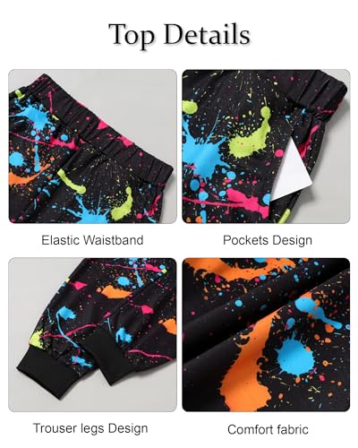 Boy 2 Pcs Clothes Cool 3D Printing Long Sleeve Hoodie & Sweatpants Outfit for 5-12 Years3