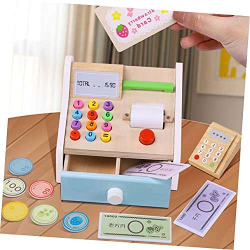 Toyvian 1 Conjunto De Caixa Registradora Ferramenta De Banco Brinquedo Infantil Caixa Registradora B