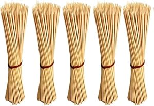 Jamboree Kebab Stick, Roast Stick, Bamboo Skewers Chocolate Fountain Wooden Fruits Barbecue Kebab Stick Party Buffet Food Disposable WoodeJamboreeoast Fork Set (Pack of 500)