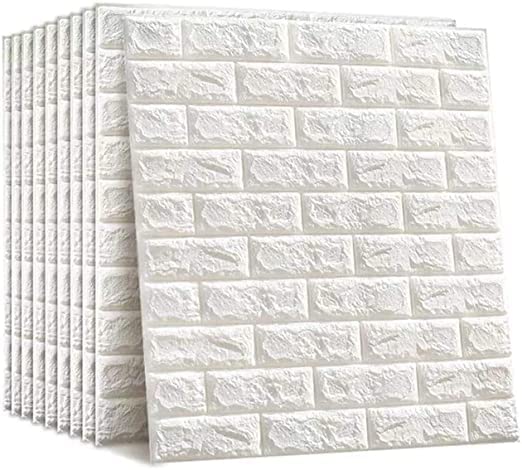 VETMOC 3D White Brick Wallpaper Wall Stickers Self Adhesive DIY Wall Decor Wallpaper for Wall Decor (70 x 77cm, Appx. 5.8Sq Feet) (Pack of 1) (B0BZQCZTG4) Amazon Price History, Amazon Price Tracker
