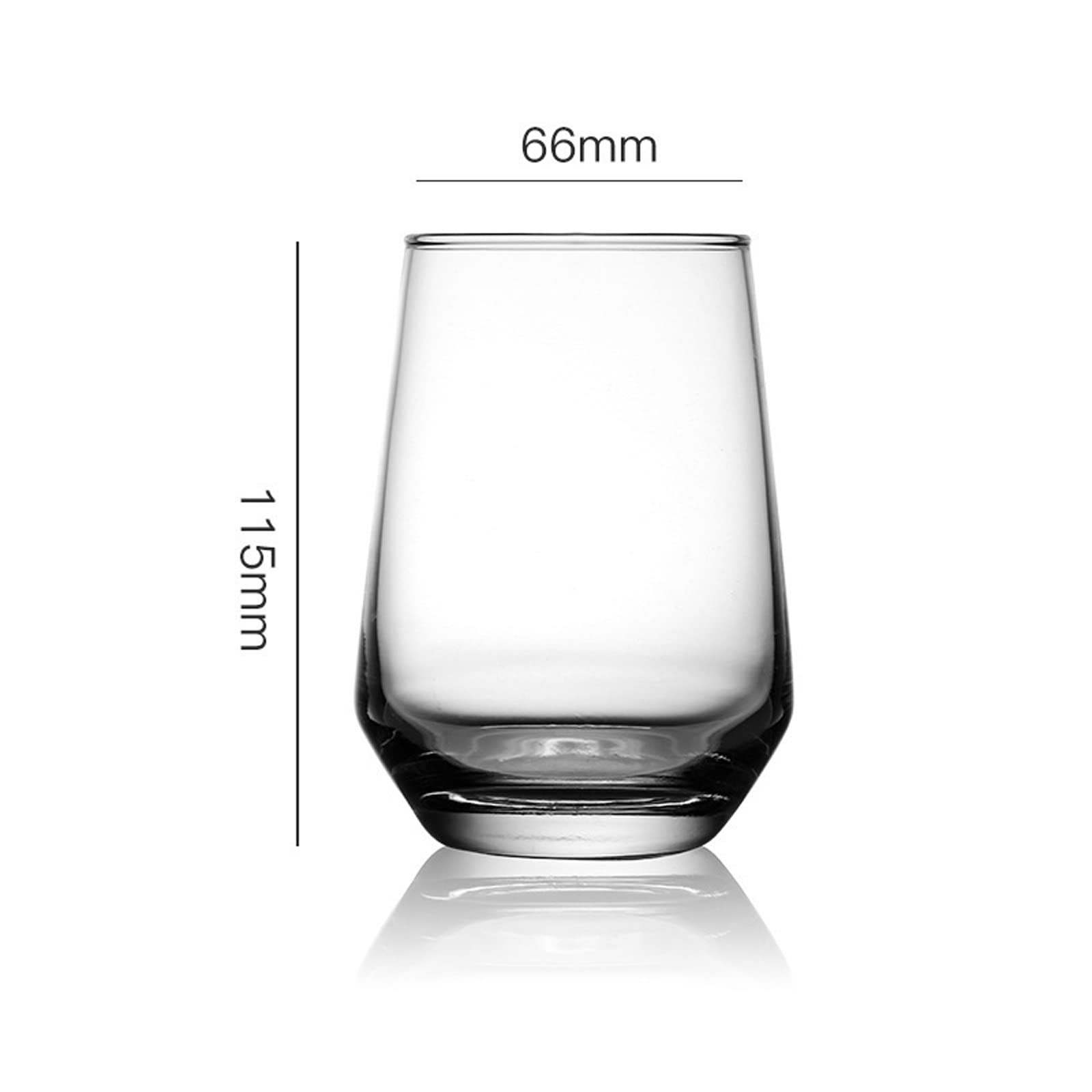 Szklanki do wody Przezroczyste szklanki do picia Kieliszki do wina Kieliszki do wina bez nóżek idealne do wody, soku, piwa, koktajlu. Szklane kubki (kolor: 390 ml) (390 ml)