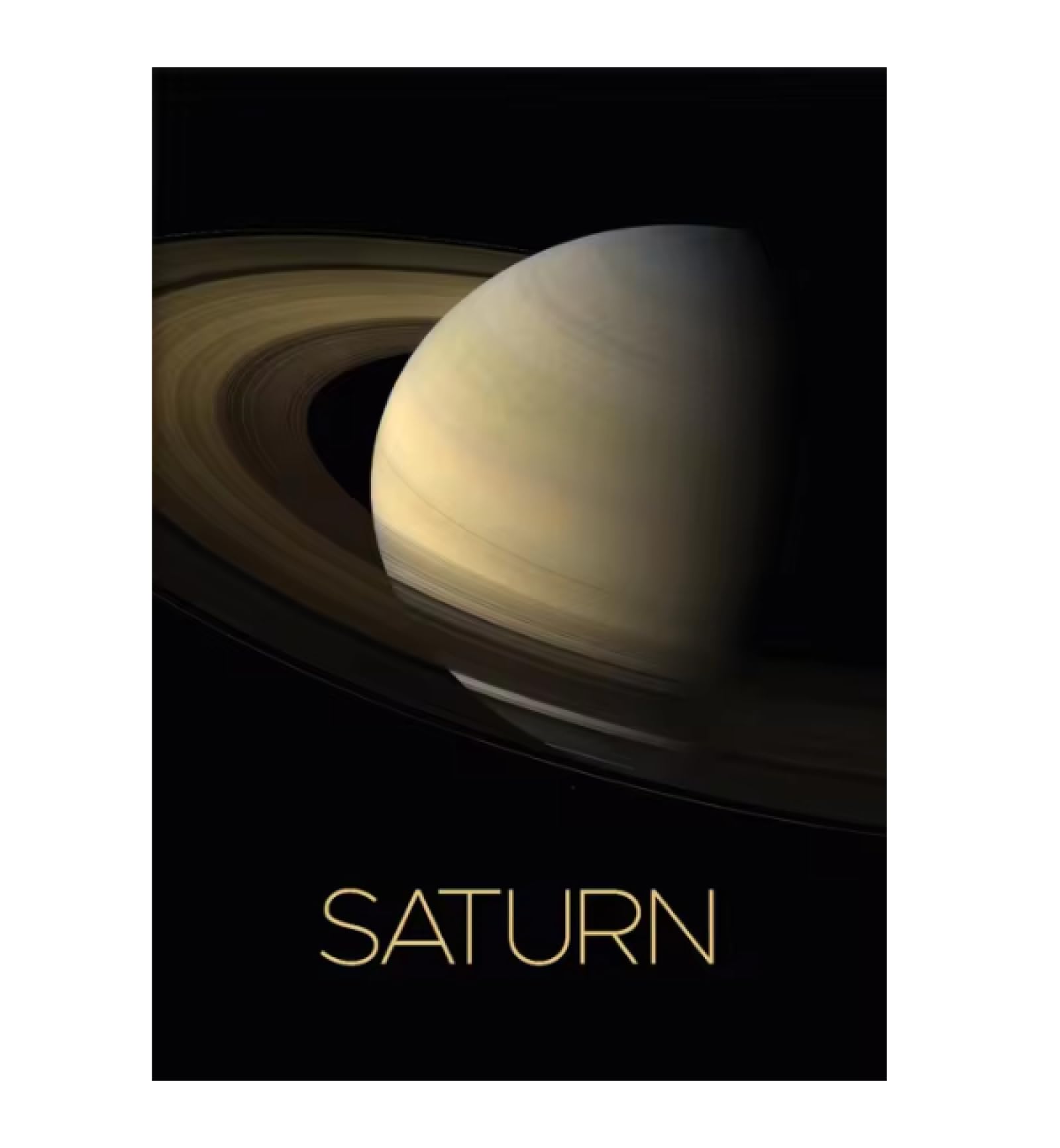 Image HD 50x70cm sans cadre affiche Saturne espace deco mur