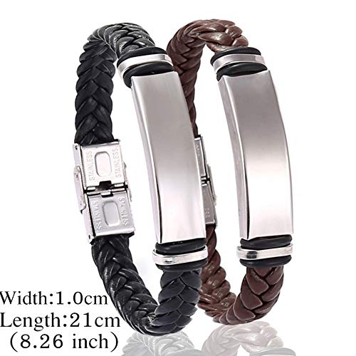 2 Pack Dainty Braided Leather WWJD Bracelet for Men Women Inspirational Religious Reminder Jewerly Gift for Him Her2