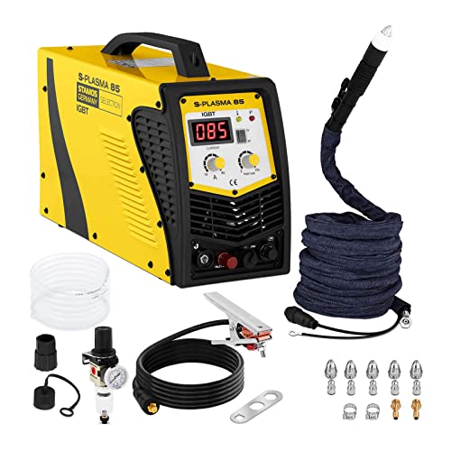 Stamos Selection Découpeur Plasma Poste Machine Decoupe Jet S-PLASMA 85CNC (Plasma CNC, 400 V, Courant De Soudage : 20-85 A, Profondeur De Coupe Max. 27 mm)