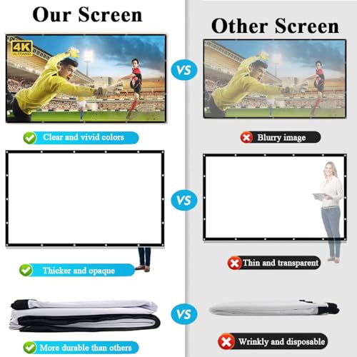 Yingstar Portable Projector Screen 72 Inch Projection Screens Outdoor Projector Screen Garden Outdoor Movie Cinema Screen 16:9 HD Foldable Projector Screen Home Camping Theater TV Projector Screen Yingstar Portable Projector Screen 72 Inch Projection Screens Outdoor Projector Screen Garden Outdoor Movie Cinema Screen 16:9 HD Foldable Projector Screen Home Camping Theater TV Projector Screen