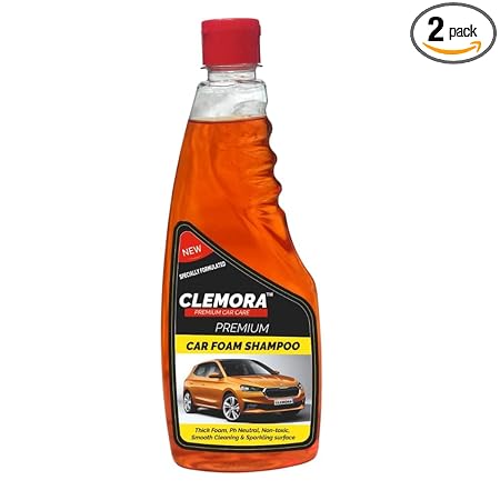 CLEMORA car care Shampoo / Specially Formulated /Premium Car Foam Shampoo / Ph Neutral/ Car cleaning Liquid/ Bike Cleaning Liquid- (1 Liter)