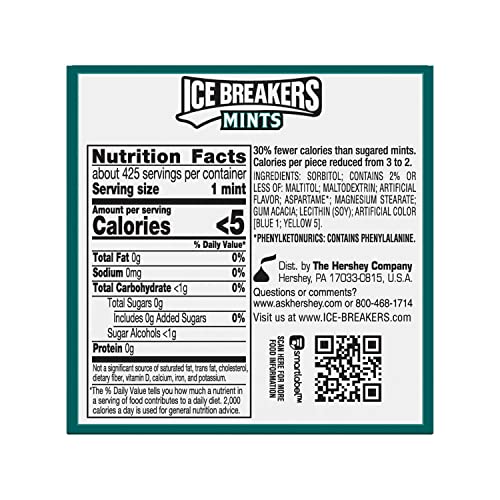 Ice Breakers Wintergreen Sugar Free Mints with Cooling Crystals, 1.5 oz ℮ 42 g, 8 Pack 2 Ice Breakers Wintergreen Sugar Free Mints with Cooling Crystals, 1.5 oz ℮ 42 g, 8 Pack - Image 2