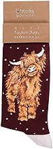 Wrendale Designs Weihnachtssocken Herren - Highland Cow