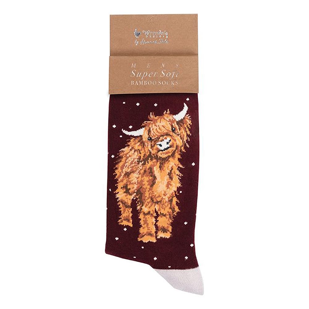 Wrendale Designs by Hannah Dale - A Highland Christmas - Mens Christmas Theme Socks - One Size