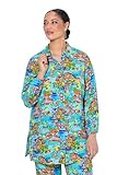Italien-Muster MIAMODA Damen große Größen Übergrößen Plus Size Hemdbluse, A-Linie, Italien-Muster Baby blau 54 841984709-54