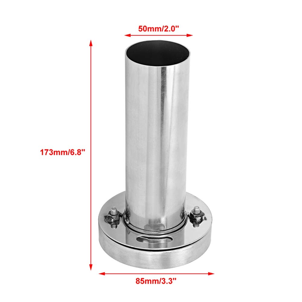 Car Removable Round Muffler Silencer – 3.5 Inch, Stainless Steel, Universal Fit