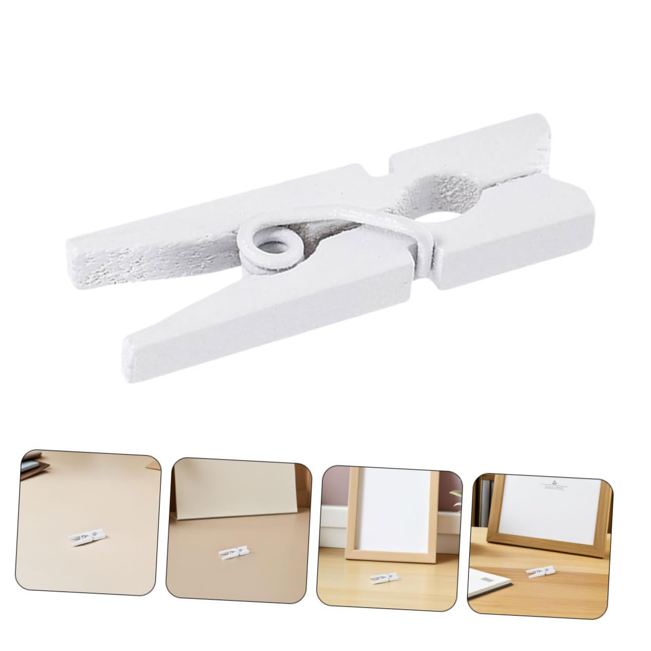 Gatuida 400stücke Mini-wäscheklammern aus Holz Weiß Fotoclips zum Aufhängen von Bildern Karten Notizen und Bastelarbeiten Kleine Holzklammern für Fotos und Dekoration