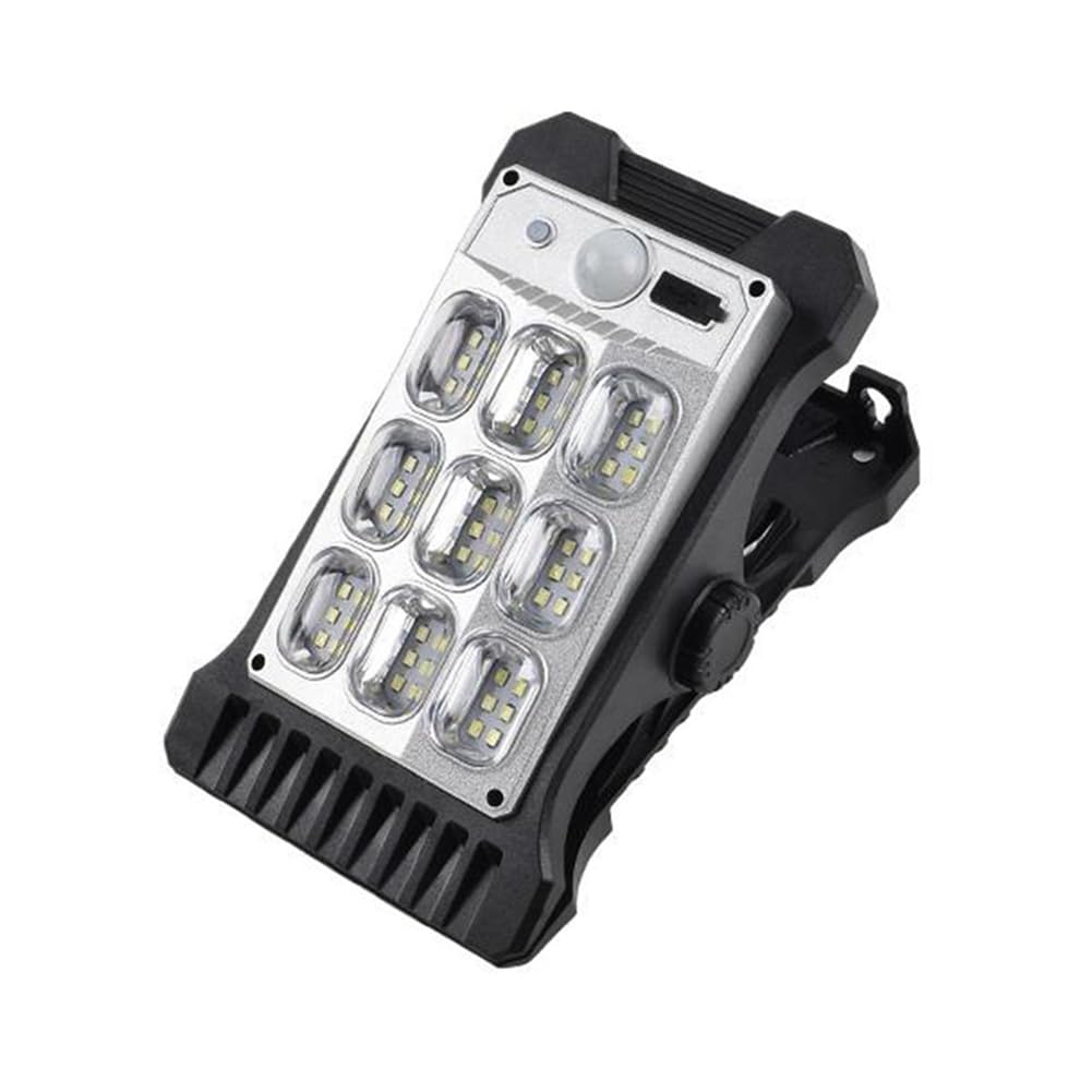 Hndhbfgrt Solar Powered Motion Sensor Garden Outdoor Lights Clip Light Rechargeable Waterproof Camping Lamp for Landscape
