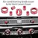 LOCOY Air Conditioning Vent Knob Cover for Honda Civic Accessories 2022-2024 2025 2026, for CRV 2023-2025 2026 Start Stop Push Button Ring, Vent Lever Trim, AC Switch/Volume Knob Cover (9pcs, Red)