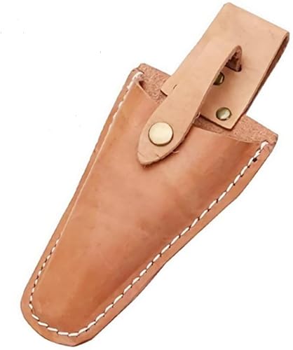 Funda de podadora, 2 piezas de cuero para podar, soportes de jardinería con cierre de seguridad para alicates, tijeras de podar de jardinería