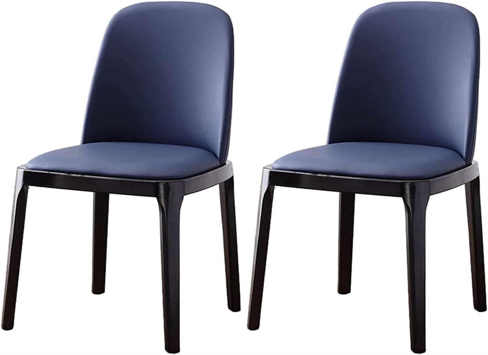 SJIALEN Solid Wood Dining Chair 2 PCS,Home Hotel Restaurant Dining Table Octagonal Chair Stool Comfortable Simple Soft Backrest Chair Kitchen Chair (Color : Dark Blue, Size : 50x50x83CM)