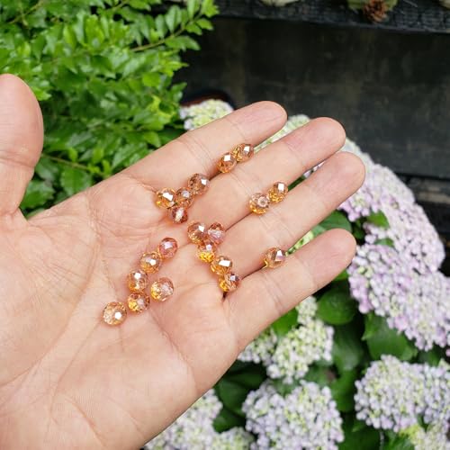 Image of 8mm Rondelle Wine Red Glass Beads for Jewelry Making, 300pcs Faceted Briolette Crytal Spacer Beads for Bracelet Necklace Earring