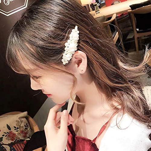 Messen 12 Pieces Hair Barrettes Set Including 6 PCS Acrylic Resin Alligator Hair Clips + 4 PCS Pearl Hair Clip +2 PCS Pearl Hair Bobby Pins Geometric Fashion Barrette for Women Ladies