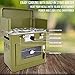 Hike Crew Outdoor Gas Camping Oven w/Carry Bag | CSA Approved Portable Propane-Powered 2-Burner Stove & Oven | Auto Ignition, Overheat Safety Shutoff, Built-In Thermometer | Hose & Regulator Included