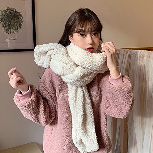 Winter Warm Long Scarf for Women, Thick Plush Scarf Knit for Women4
