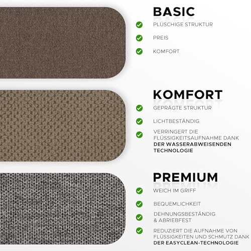 FORNIRO 24 Loft Ecksofa mit Schlaffunktion und Bettkasten – Sofa L-Form 225x130x75 cm, Stoff Basic in Creme-Braun, 3 Sitze & Kissen für modernes Wohnen – Bild 6