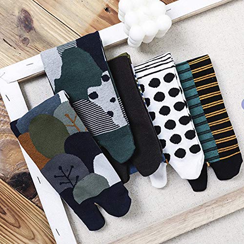 Men's Flip-Flop Split Toe Tabi Socks - Ninja Geta 4-Pairs Pack Stylish Men's Socks2