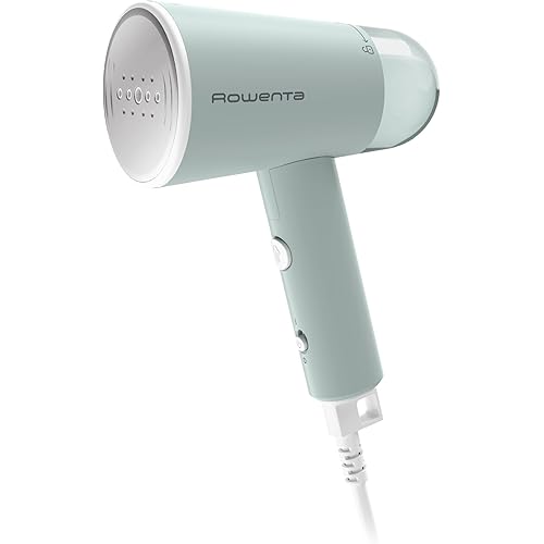 Rowenta, Steamer for Clothes, Travel Steam Handheld Steamer, 2.3 Oz Tank Capacity, Foldable, Easy Steam, 1100 Watts, Ironing, Green Clothes Steamer, Vacation Essentials, Travel Must Have, DR1014