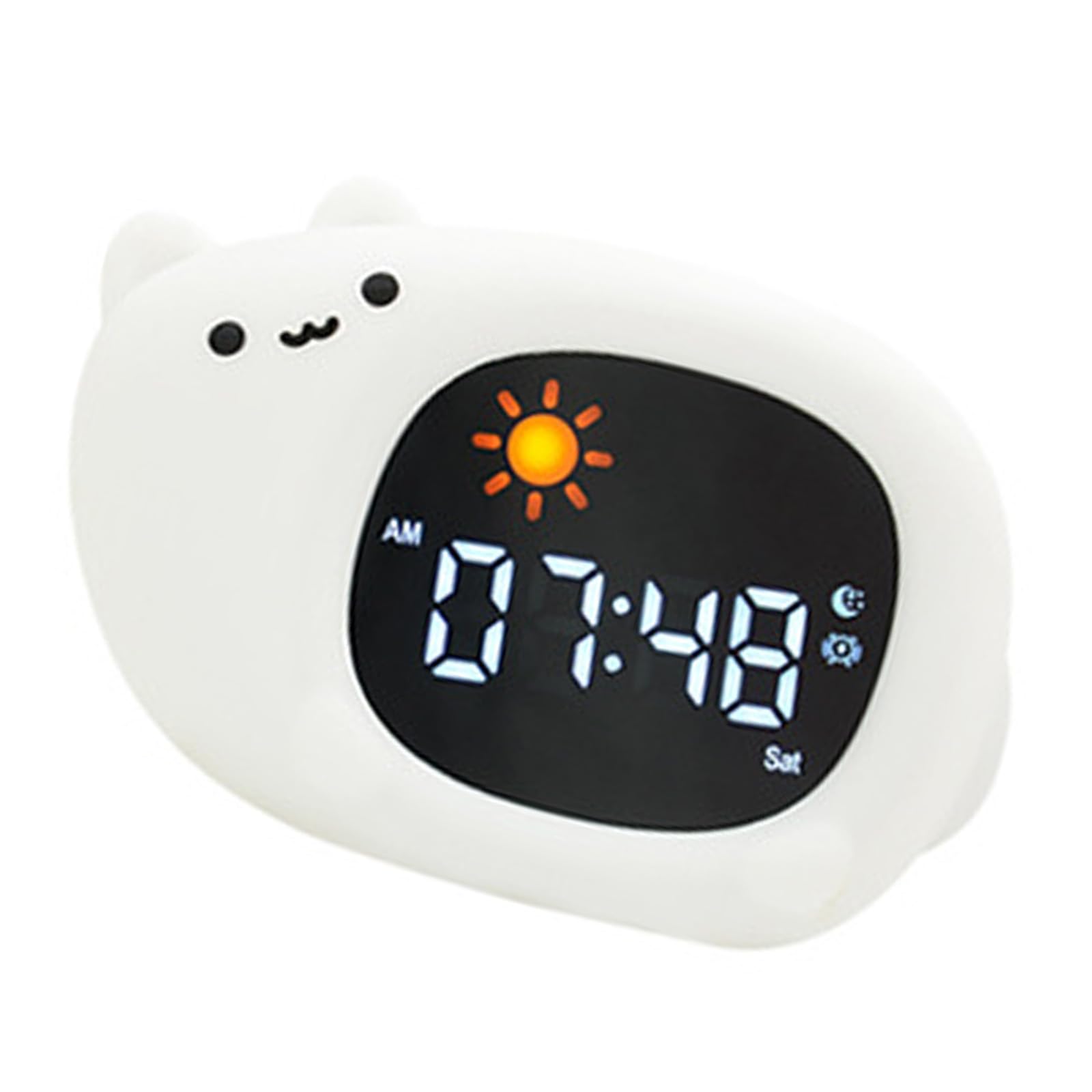 Jazuaiao Alarm Clock with Soothing Light and Multiple Ringtones Friendly Silicone Soft Touching for a Warm Morning Routine Kids Alarm Clock