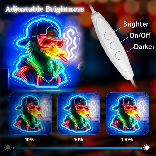 Image of Neon Sign, Duck Neon Signs for Wall Decor LED Signs Neon Light