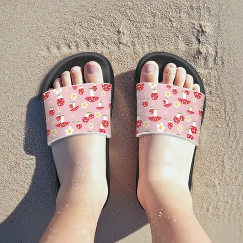 Girls Beach Slippers Open Toe Non Slip Summer Sandals Quick Drying Flat Sandals Soft Sole Bathroom Shoes3