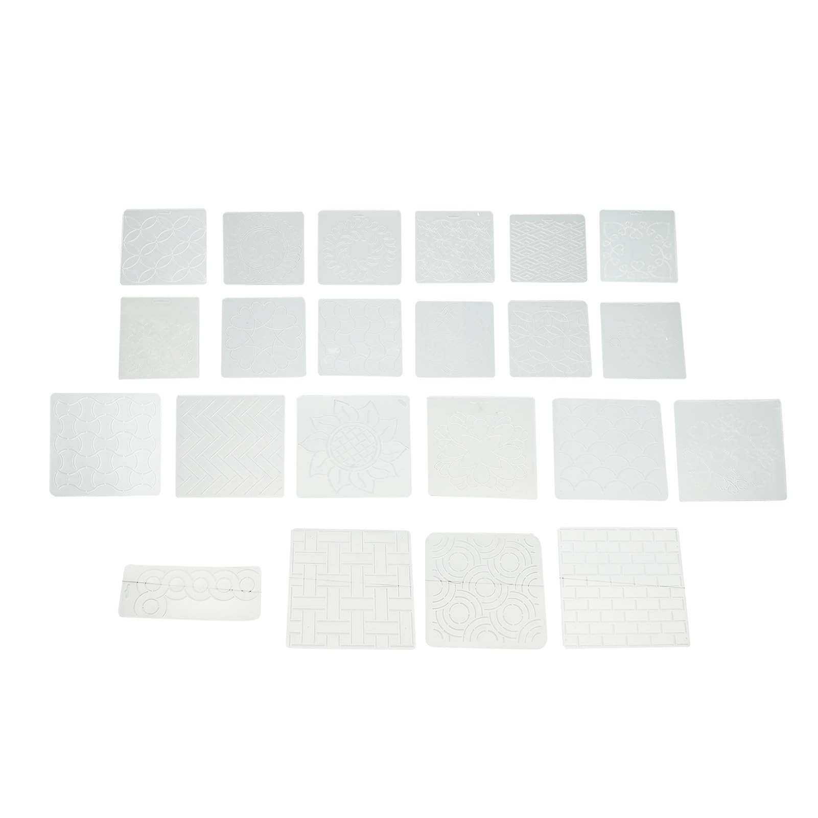 Set di Modelli per Quilting da 22 Pezzi, Modelli di Taglio per Quilting in PP Satinato per Quilting, Righello per Macchina da Cucire, Modelli per Trapunta Patchwork a Mano Fai da