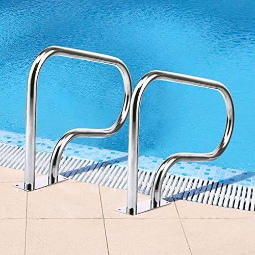 Barandal para piscina de acero inoxidable DIOB, 2 Pzas miniatura 1