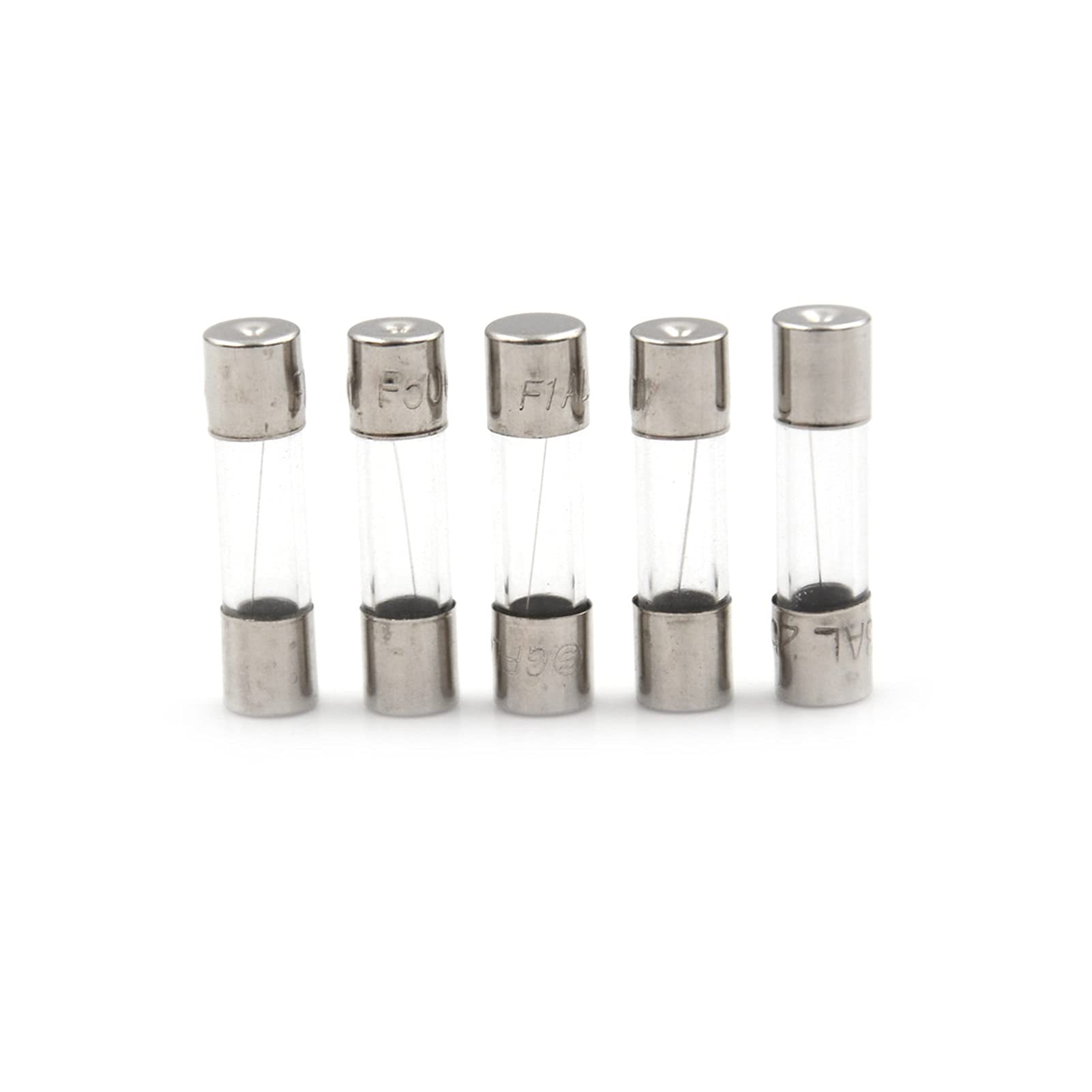 Fusibili in vetro, fusibili in vetro 2. Kit assortiti fai da te da 5 * 20 mm e 6 * 30 mm. Tubo flessibile in vetro a soffiaggio rapido. Fusibile 5A, 10A e 15A.(5a 20pcs)