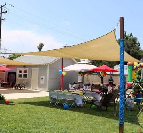 Quictent QT-26X20-FR-S 20X26Ft Fire Retardant 185G Hdpe Sun Shade Sail thumb #1