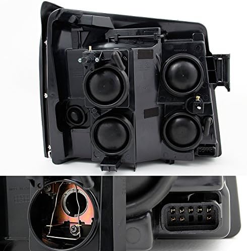 Miniatura 7 de AKKON - Para Cadillac Escalade Chrome Clear HID Xenon Tipo Faros Delanteros Lámparas de Repuesto Par