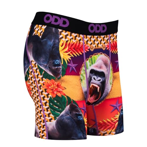 Odd Sox Men's Novelty Underwear Boxer Briefs, Gorillas High Fashion- Large3