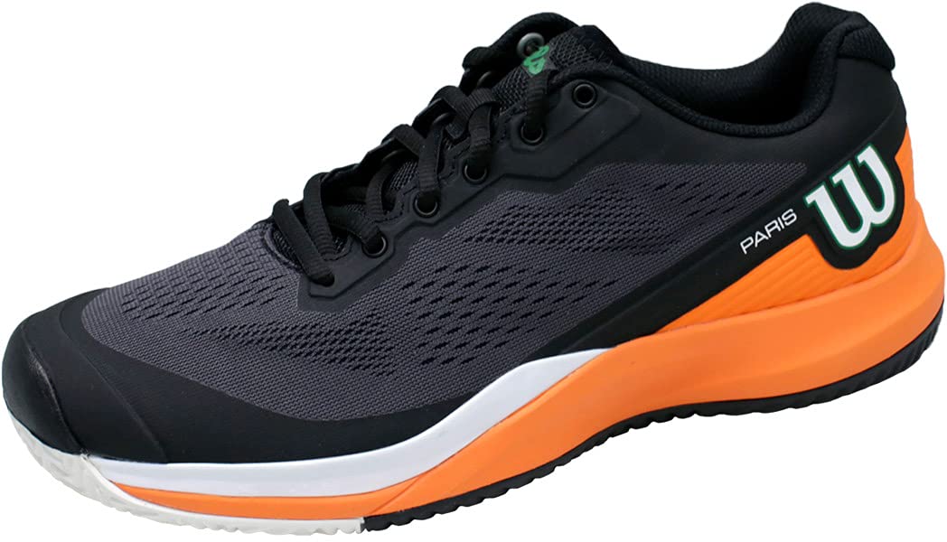 Wilson Mens Tennis Shoe Black Orange Tiger White 8 5