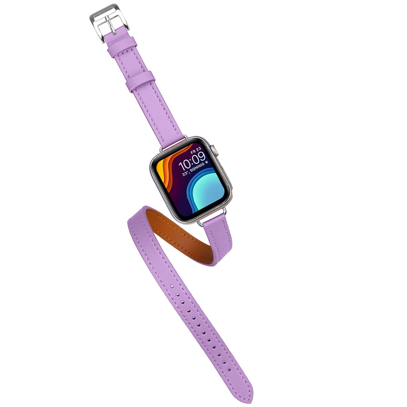 YISIWERA Kautschuk Silikon Uhrenarmband 22mm Orange Schwarz