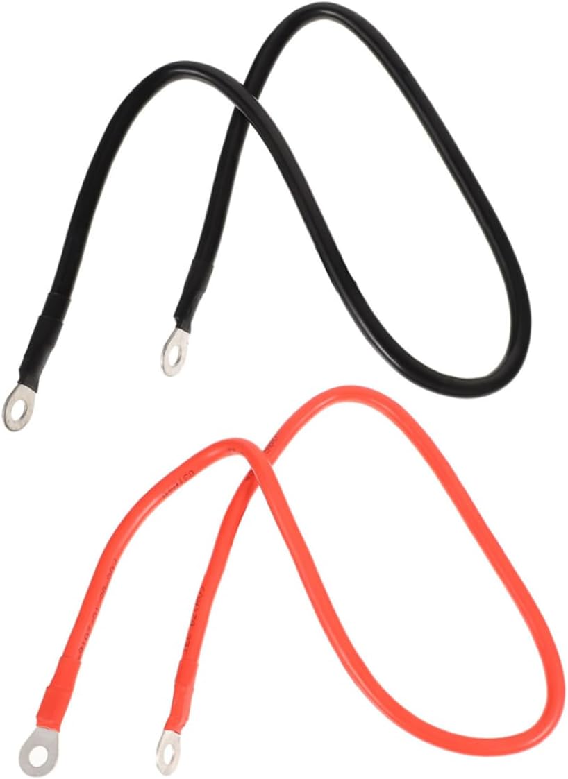 Gatuida 1pair Battery Terminal Cable for Automotive Rv Motorcycle Positive and Negative Wires Fit for Enhanced Conductivity