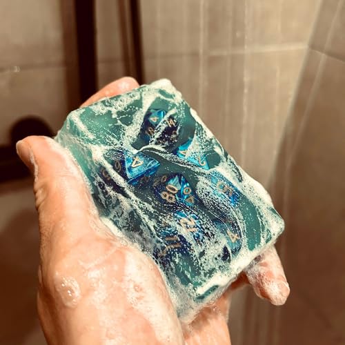 Dice Soap - Dungeons and Bubbles - 7 Piece Dice Set - Pen and Paper Fan Gift Idea - Fantasy Scents (3) image 3