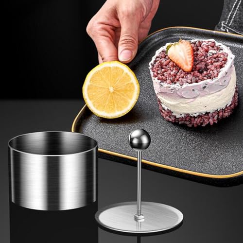 Mini anillo para hornear pudín y pan con prensa desmoldadora manual 6