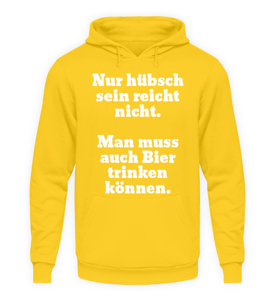 Sweat à capuche bière jaune confortable contre le froid - 3