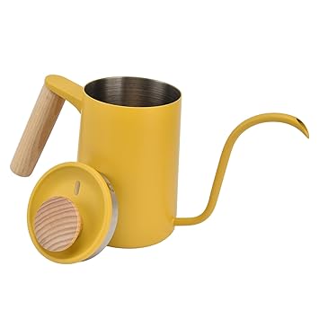 Drip pan with Stainless Steel Handle, Kettle with Long gooseneck spout Convenient Precise Pouring 600ml