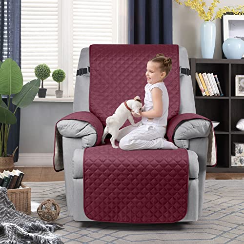Image of Taococo Recliner Chair Cover Protector Washable (Red)