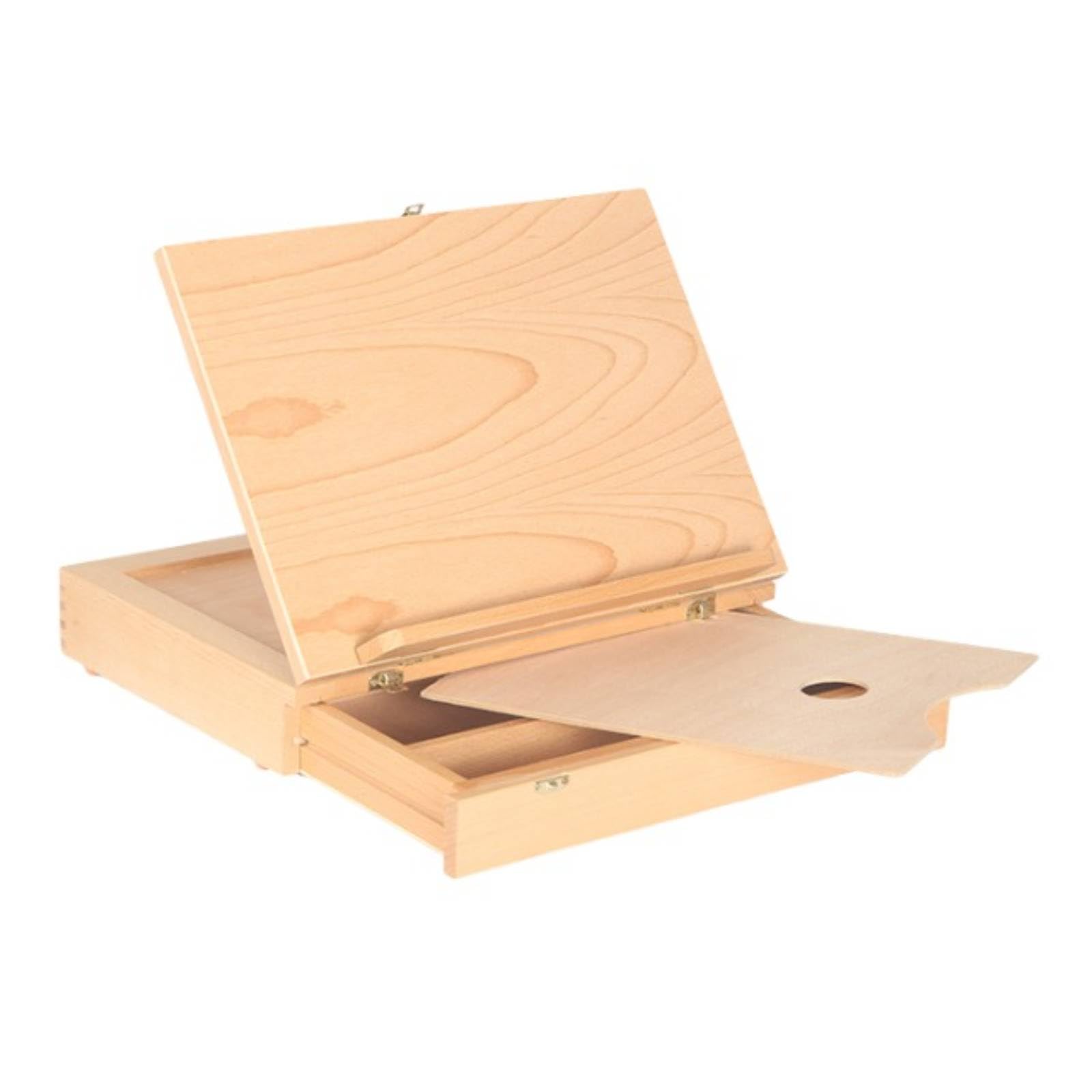 Caja Caballete Mesa Portátil Caja Pintura con Caballete Maletín Pintura con Cajón para Estudiantes, Estudio, Caja De Caballete De Escritorio Multifuncional De Una Sola Capa