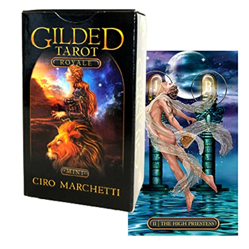 I.I.J タロットカード ギルデット・タロット・ロワイヤル・ミニ Gilded Tarot Royale MINI ウェイト版 78枚 ミニチュア タロット占い 日本語解説書付き 正規品