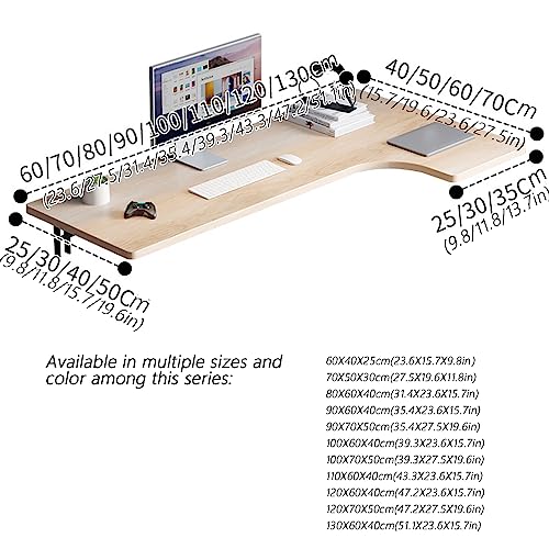 Bureau d'angle flottant pliable en L pour optimiser l'espace de votre ordinateur portable