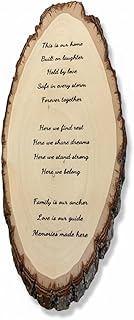 Custom Laser Engraved Wood Slice – Personalized Basswood Plaque with Your Message – Rustic Oval Wall Hanging Sign for Home Décor, Gifts, Weddings